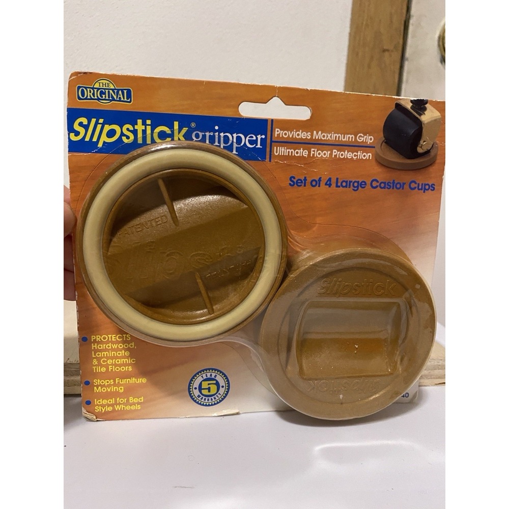 Slipstick Gripper: Bed Roller Furniture Wheel 4 Large Castor Cups CB840 3-1/4"